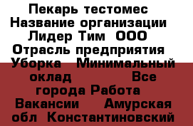 Пекарь-тестомес › Название организации ­ Лидер Тим, ООО › Отрасль предприятия ­ Уборка › Минимальный оклад ­ 30 000 - Все города Работа » Вакансии   . Амурская обл.,Константиновский р-н